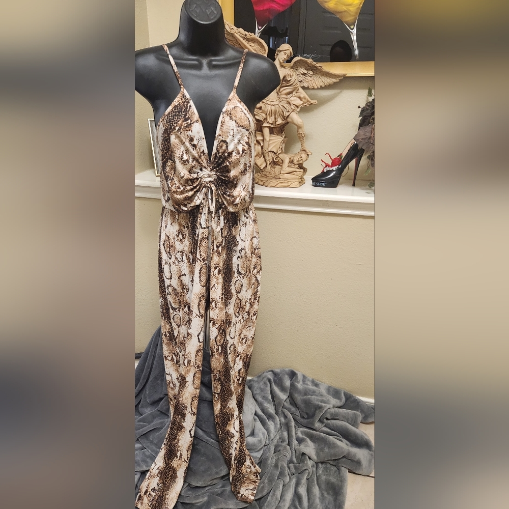 Snakeprint jumpsuit